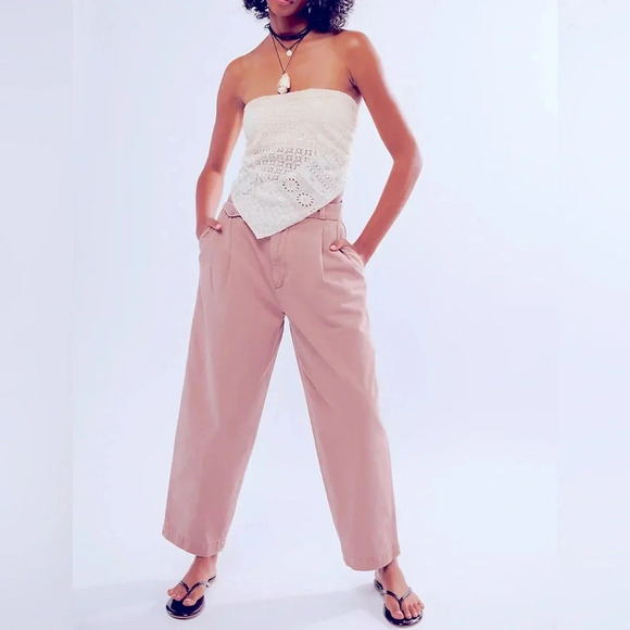 NWT Agolde Becker Chino Balloon Barrel High Waisted Pleated Trousers Size 26 - Picture 3 of 10